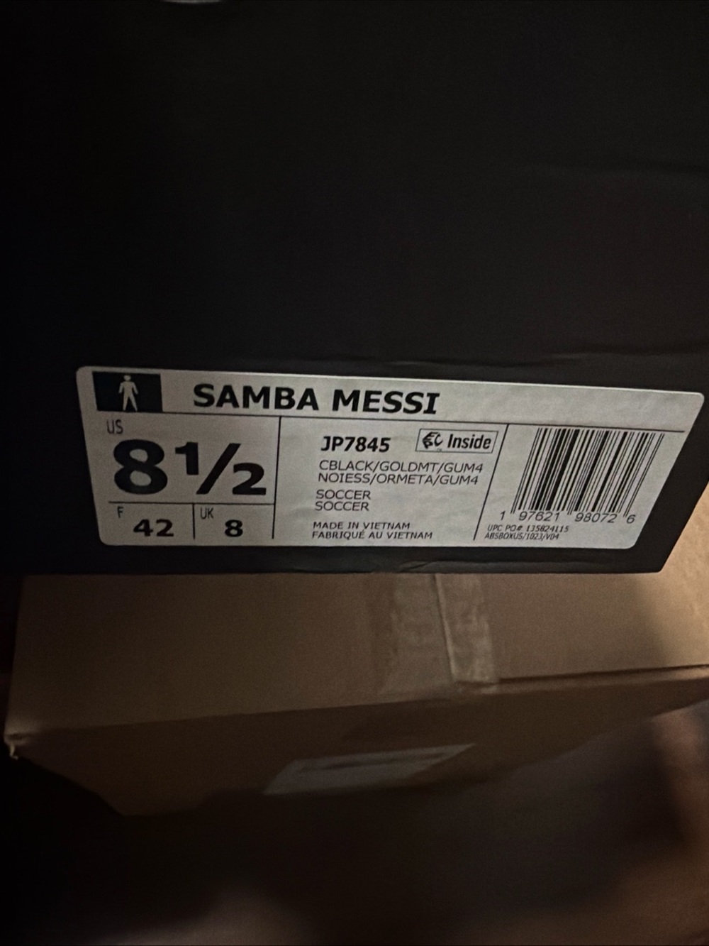 adidas Samba Messi - Men's (Black/Pink) Sz 8.5 - Picture 5 of 5